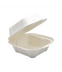Bagasse Hamburger Box klein offen leer nachhaltige Foodverpackung