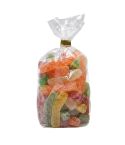 PP Bodenbeutel 180 x 300 mm 1000 Stück gefüllt mit buntem Fruchtgummi für Süßwarenverkauf und Geschenkideen.