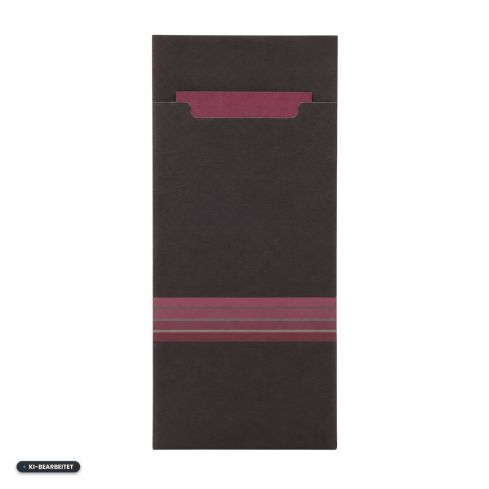 Bestecktaschen mit integrierter Serviette bordeaux