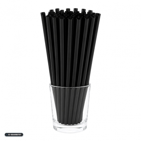 Jumbo-Trinkhalme, Mehrweg, schwarz 5000 Stk.