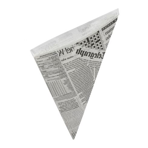 Papierspitztüten "Fish & Chips" 23cm 500 Stk.