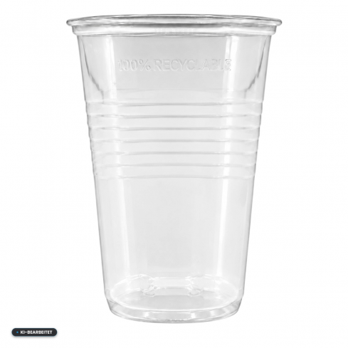 Trinkbecher 500ml - klar mit Schaumrand
